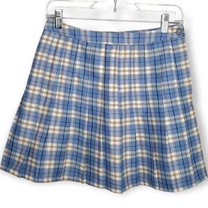 Urban Outfitters Mary Plaid Pleated Mini Skirt size Medium